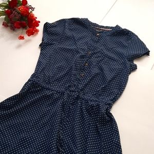 Blue polka dot summer dress